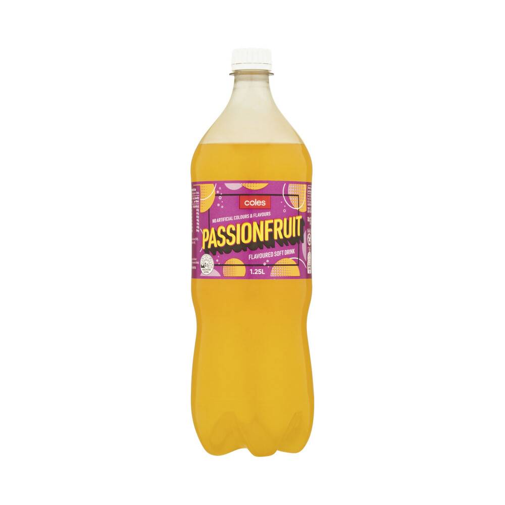 Coles Passionfruit Soft Drink 1.25L