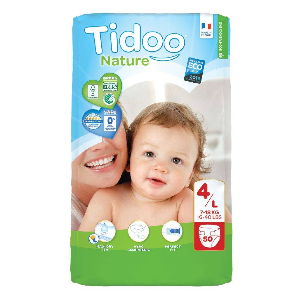 Tidoo - Couches pour bébés (50 unités) (taille 4 )