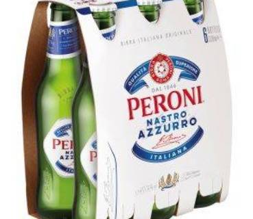 Peroni Nastro Azzurro Bottles (6 Pack) 330mL