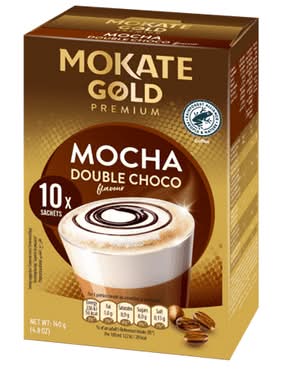 Mokate Gold Premium Mocha Instant Coffee, Double Choco (140 g, 10 ct)