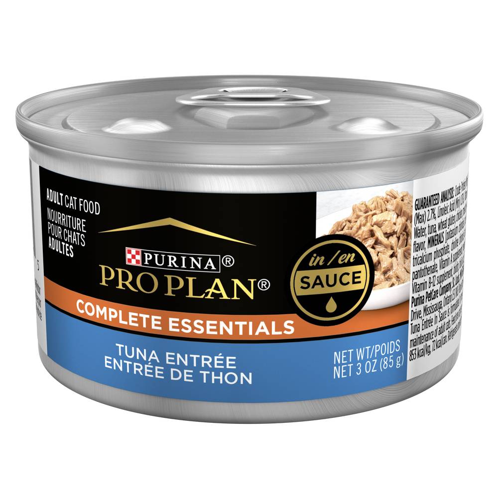 Pro Plan Purina High Protein Wet Cat Food Complete Essentials, Tuna (3 oz)