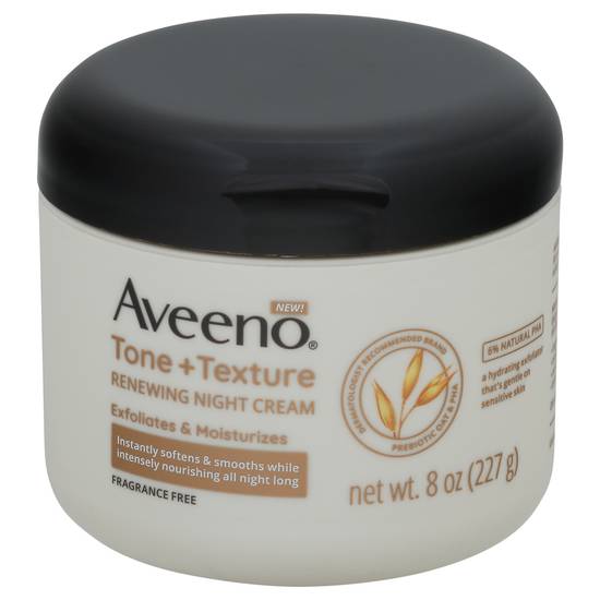 Aveeno Tone + Texture Gentle Renewing Night Cream For Sensitive Skin