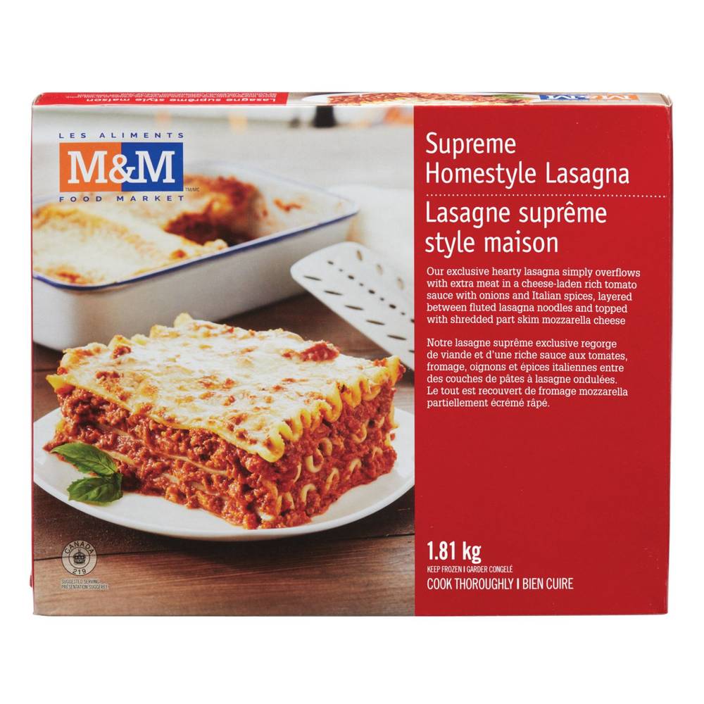 M&m food market lasagne suprême style maison