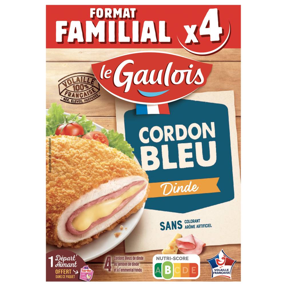 Le Gaulois - Étui escalopes cordon bleu de dinde (400g)