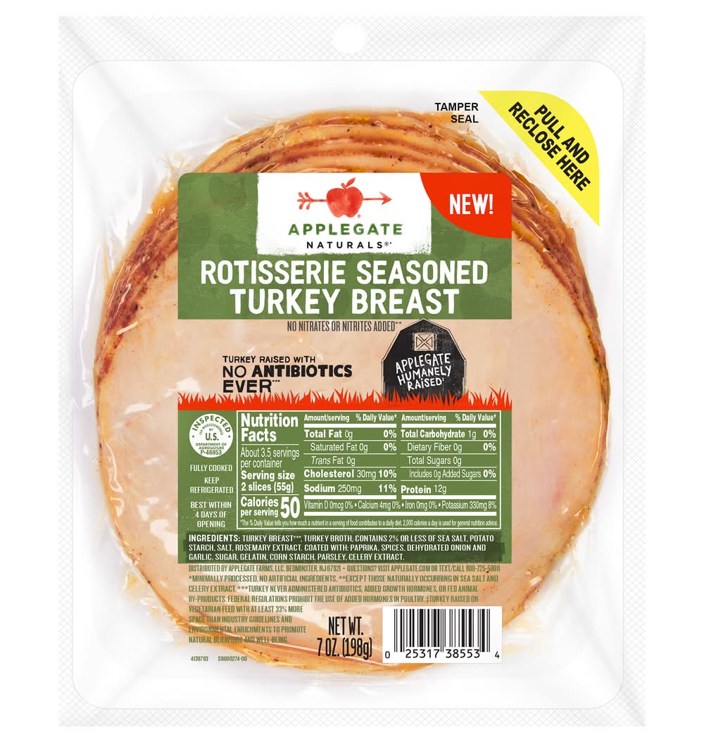 Applegate Turkey Breast, Rotisserie Seasoned (7 oz)