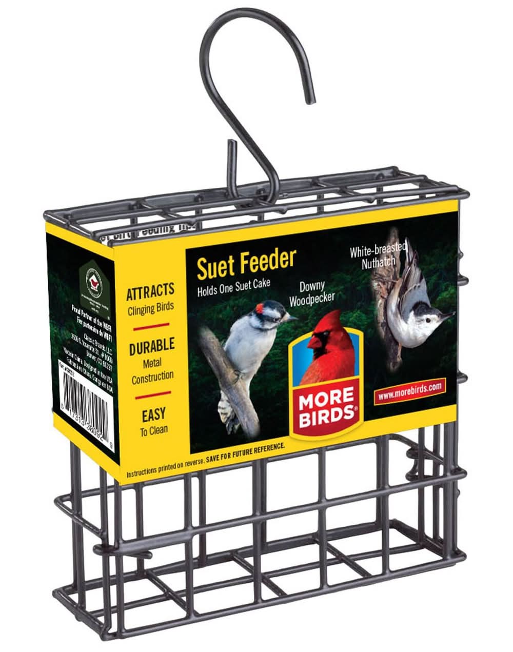 More Birds Single Suet Feeder, 1 ea
