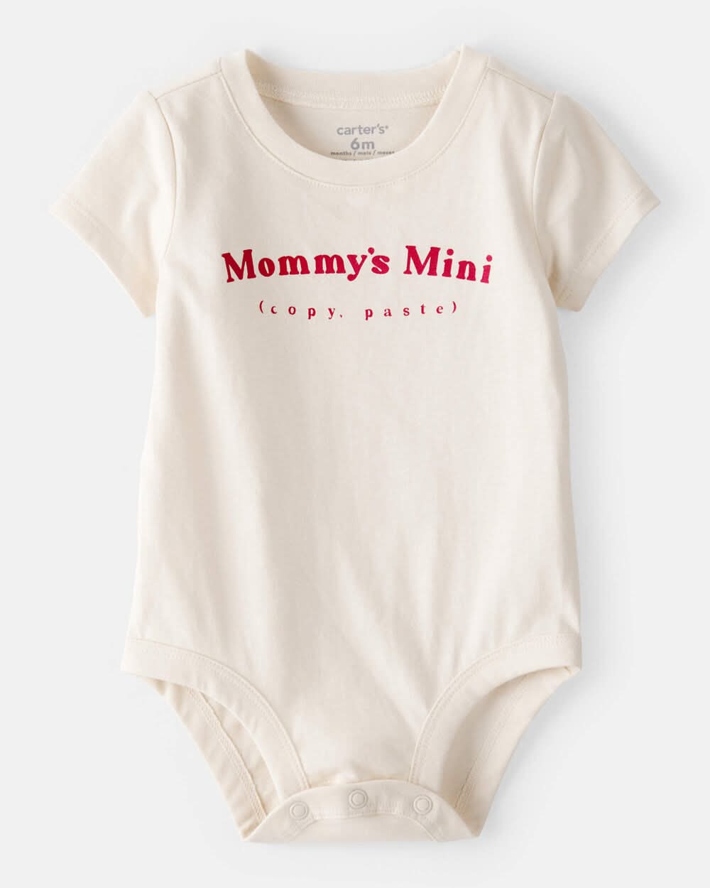 Baby 'Mommy's Mini' Short-Sleeve Graphic Bodysuit - Cream - 3M