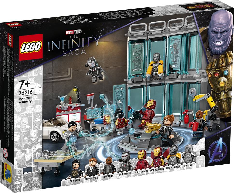 Lego infinity saga armería de iron-man 76216