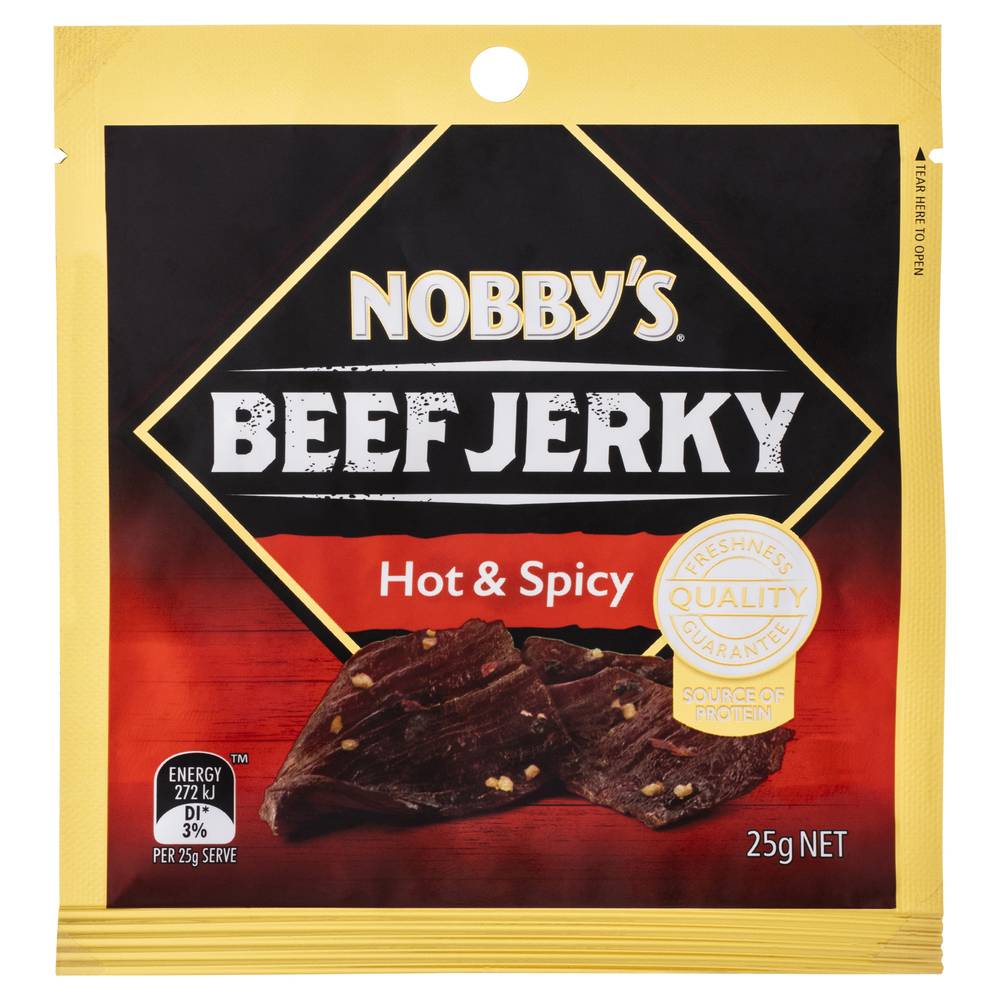 Nobby's Beef Jerky Hot and Spicy (25g)