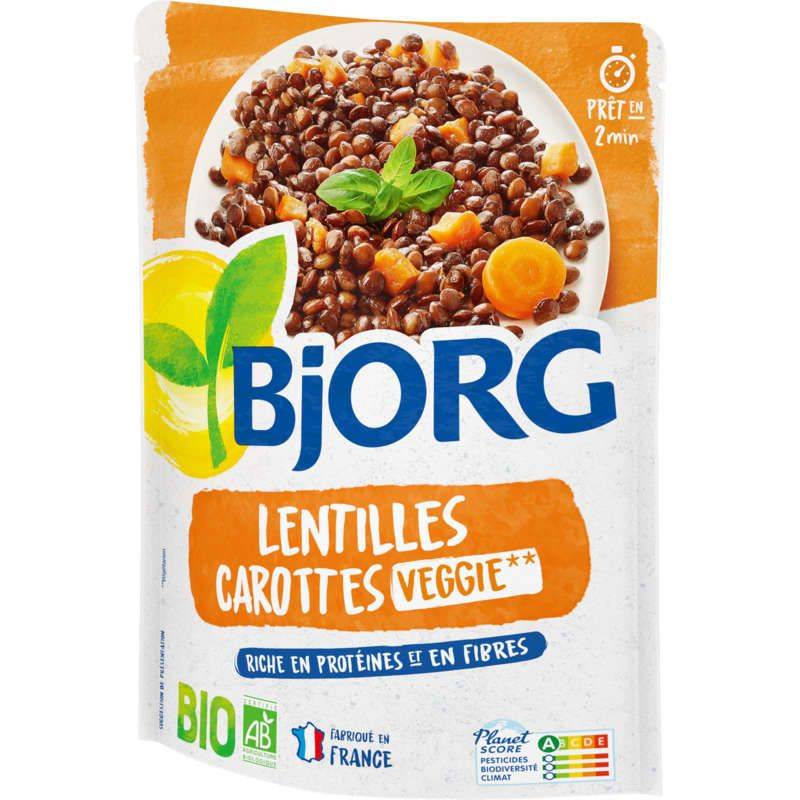 Bjorg - Plat cuisiné lentilles et carottes bio (250g)