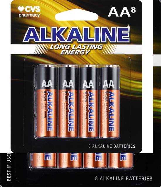CVS Alkaline Batteries AA, 8 ct