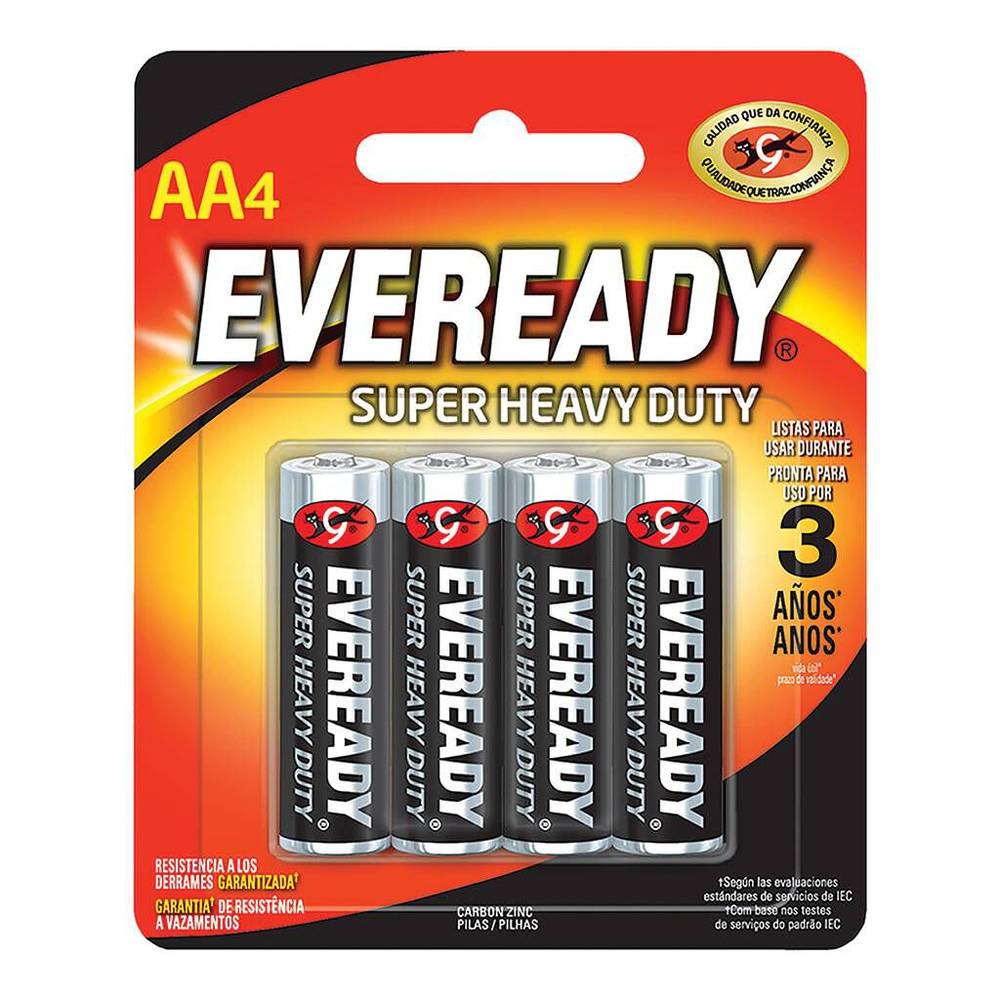 Eveready · Pilas aa (4 un)