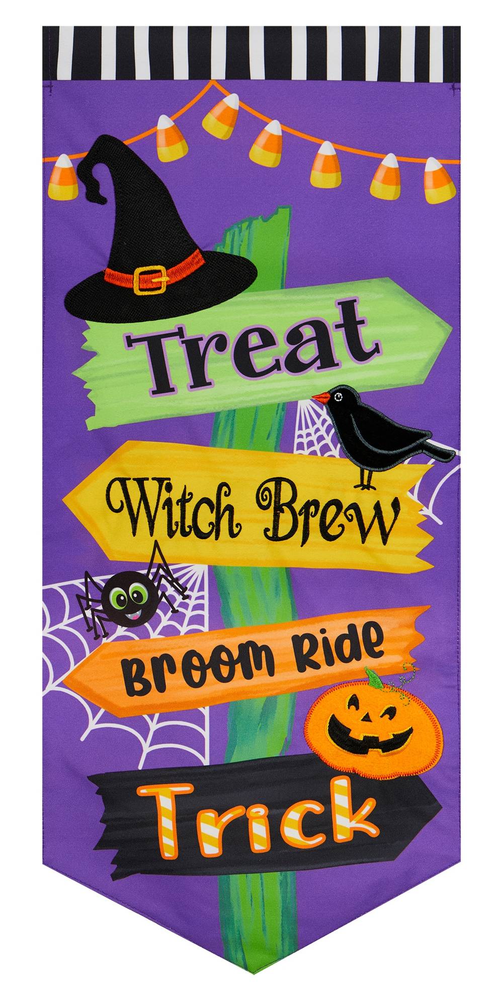 Style Selections 1.25-ft W x 3.33-ft H Halloween Embroidered Banner Kit | ZLW14L12098