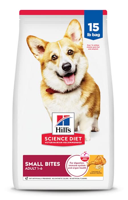 Hill's Science Diet Adult Small Bites Chicken & Barley Recipe Dry Dog Food, 15 lbs.