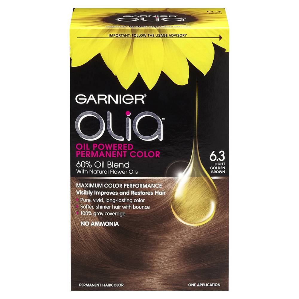 Garnier Olia Brilliant Color Light Golden Brown 6.3 Permanent Color