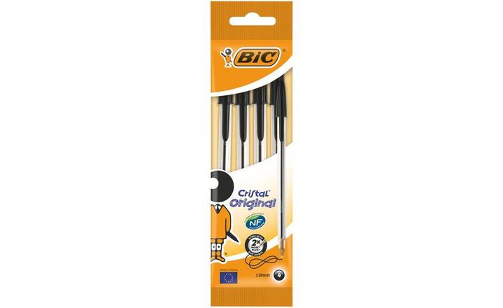 BIC Cristal Original Ballpoint Pens Black Pack of 4 (369155)
