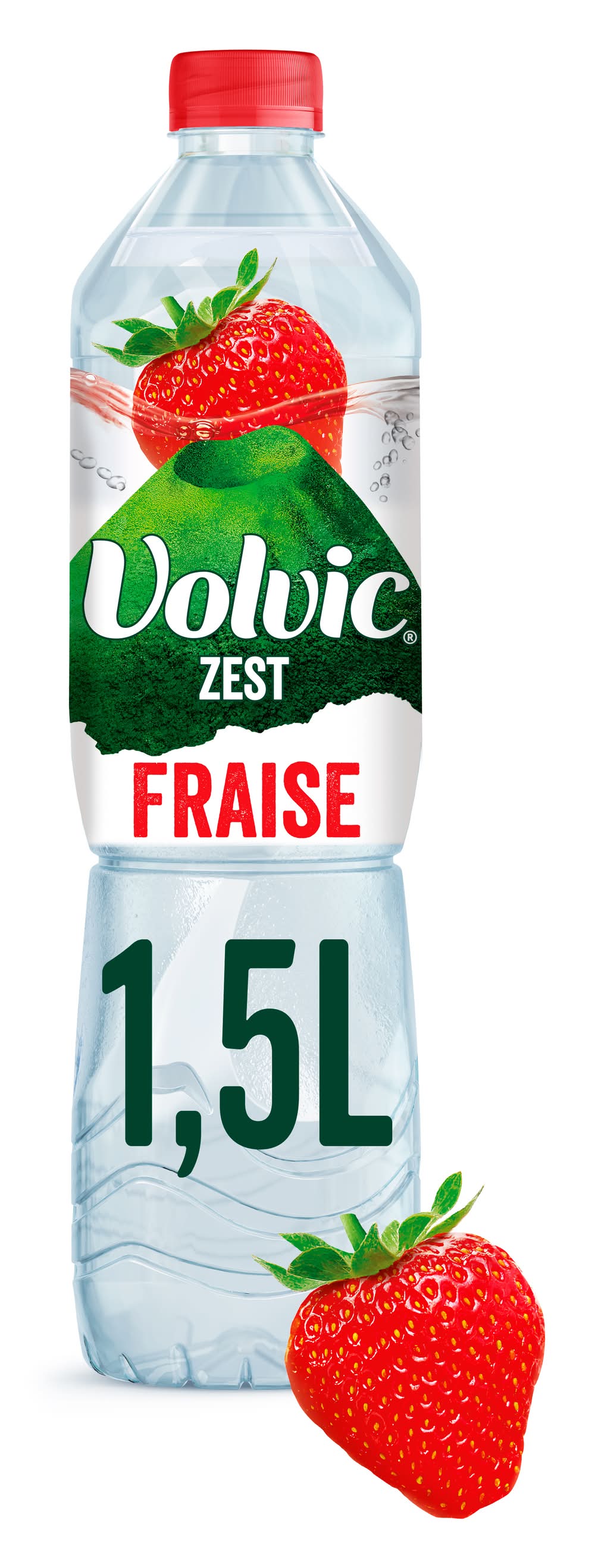 Volvic - Eau aromatisée, fraise (1,5L)