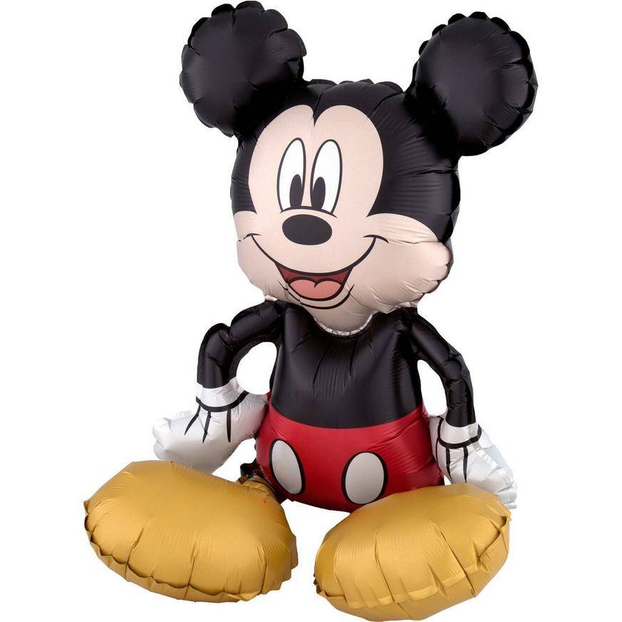 Uninflated Air-Filled Sitting Mickey Mouse Balloon, 23in