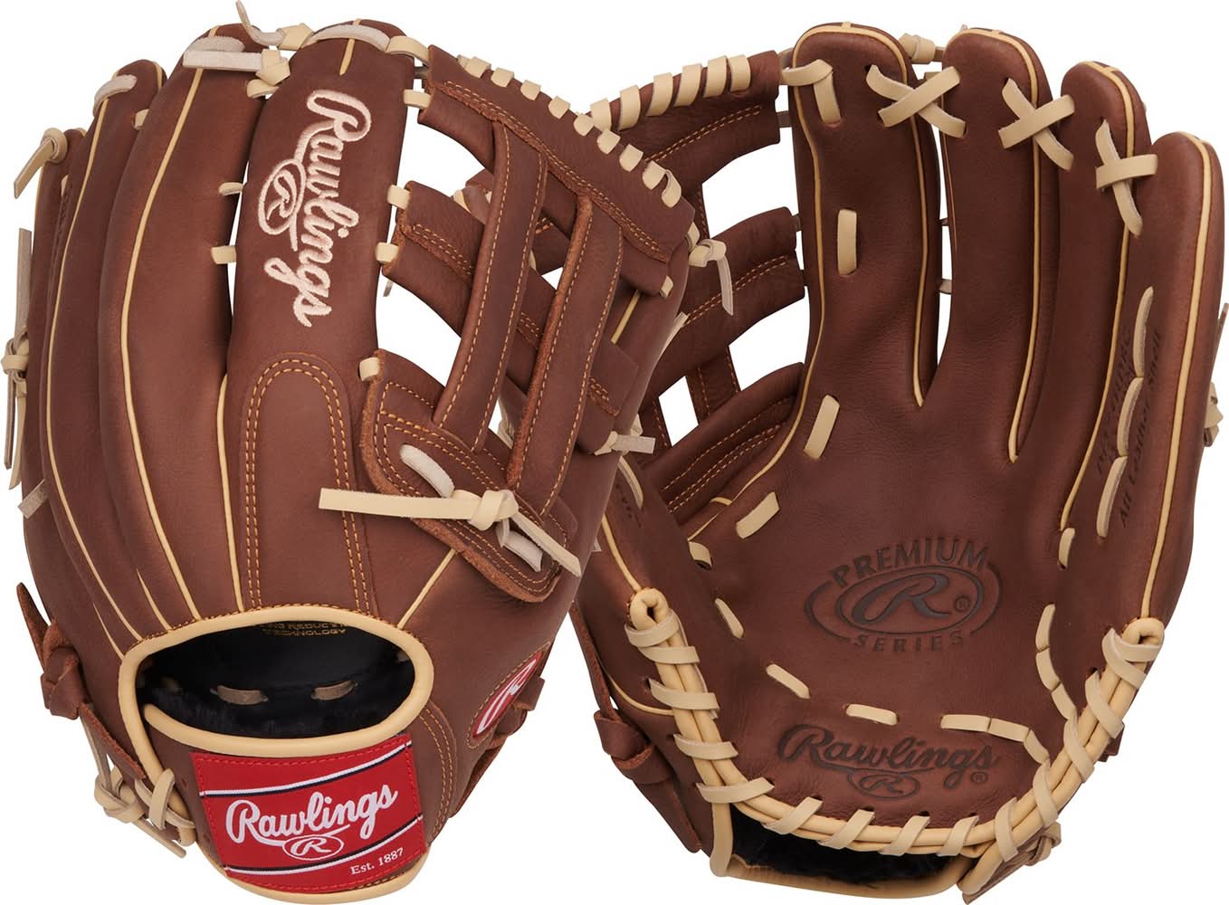 Rawlings 12.75" Premium Series Glove (Brown/Tan)