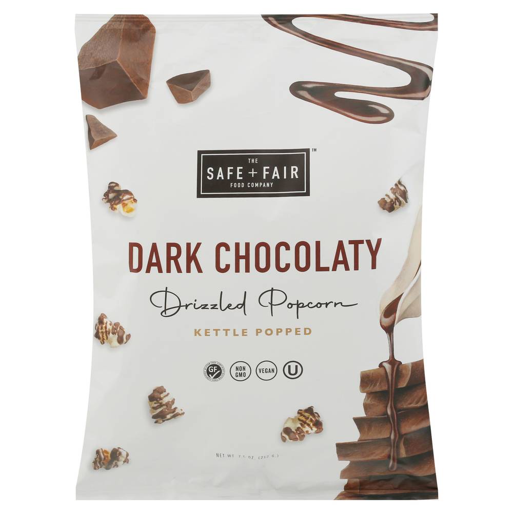 Safe + Fair Dark Chocolate Drizzled Popcorn (7.5 oz)