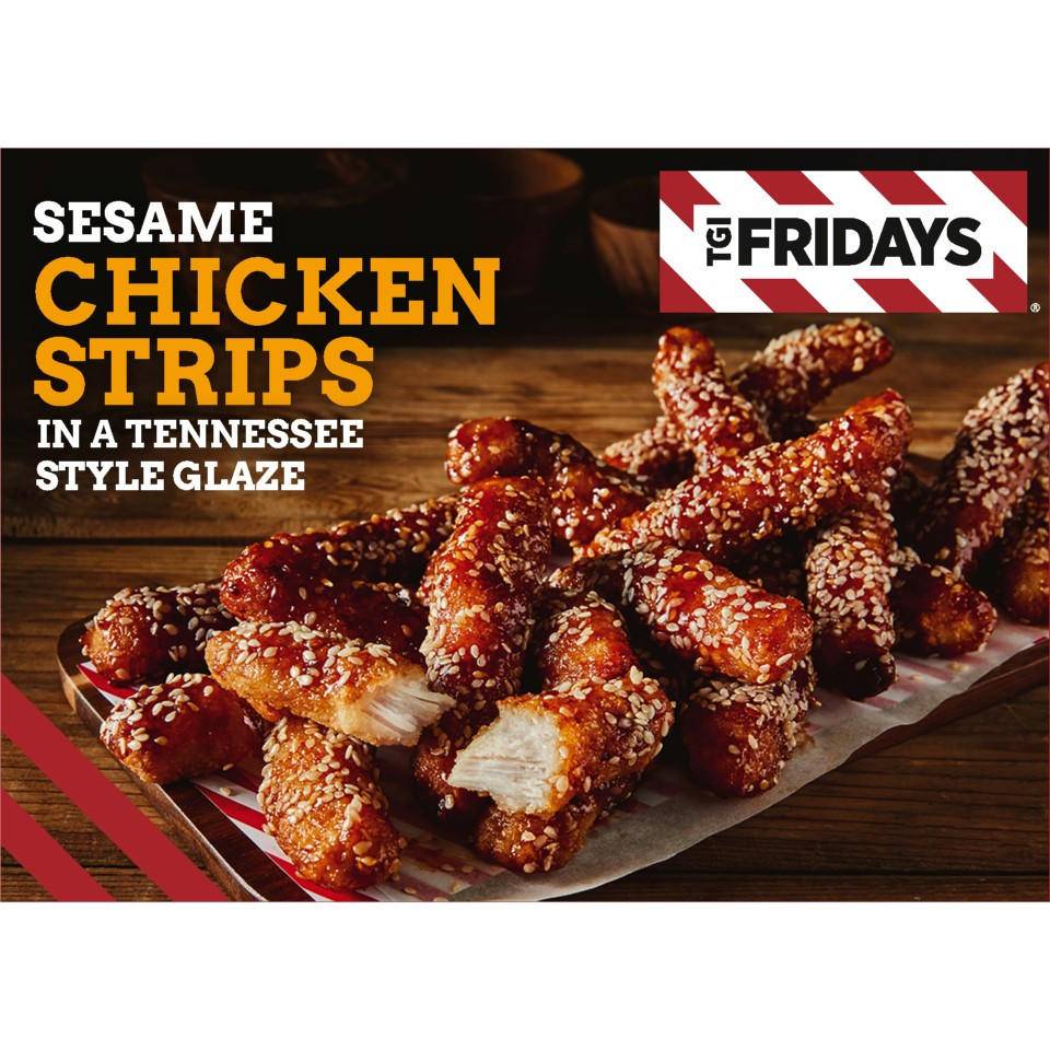 TGI Fridays Sesame Chicken Strips in a Tennessee Style Glaze (480g)