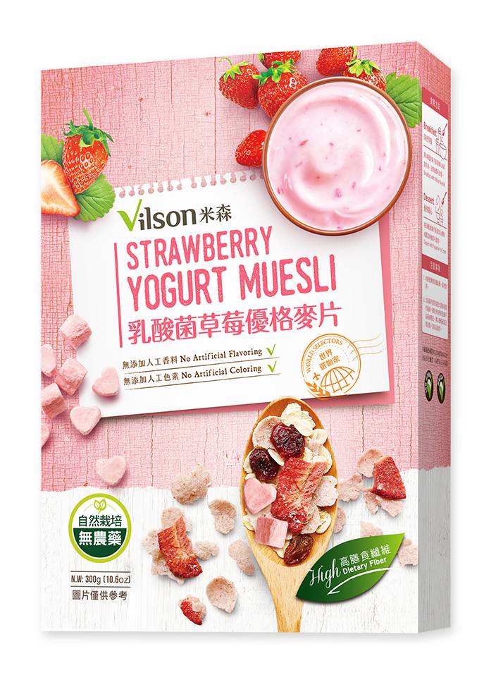 米森-乳酸菌草莓優格麥片(300g/盒)