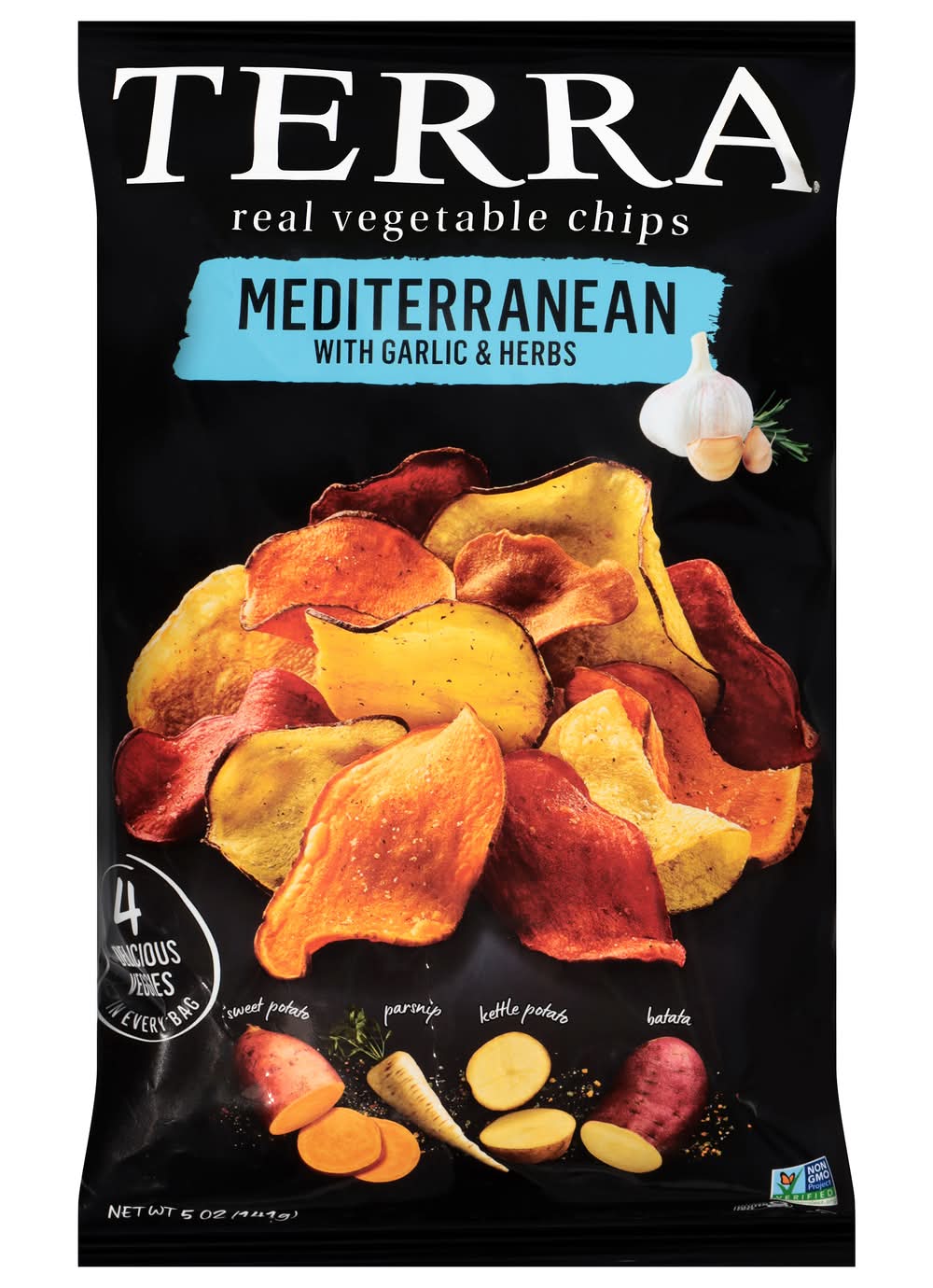 Terra Real Vegetable Chips, Mediterranean Garlic & Herbs (5 oz)