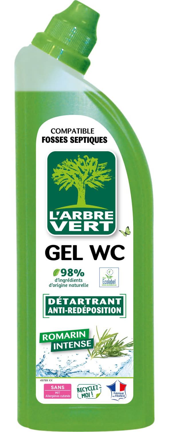 L'Arbre Vert - Gel wc ecologique détartrant anti redéposition au romarin intense (750ml)