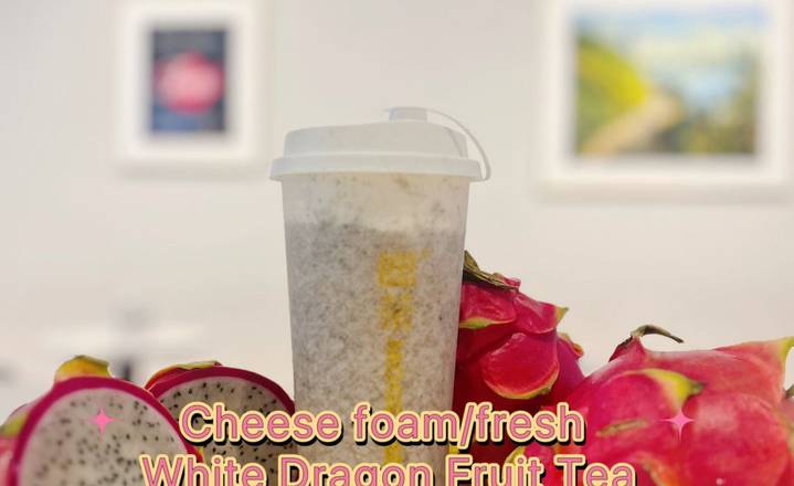 A1. Cheese Foam WHITE Dragon Fruit 芝士白龙果