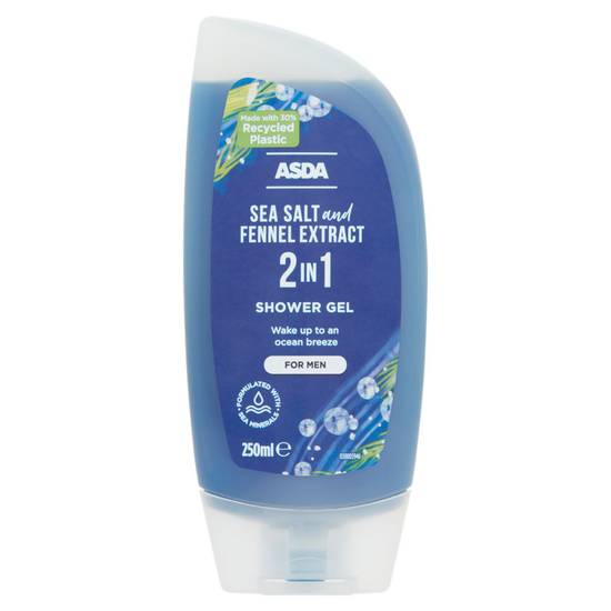 ASDA 2 in 1 Sea Salt and Fennel Extract Shower Gel for Men