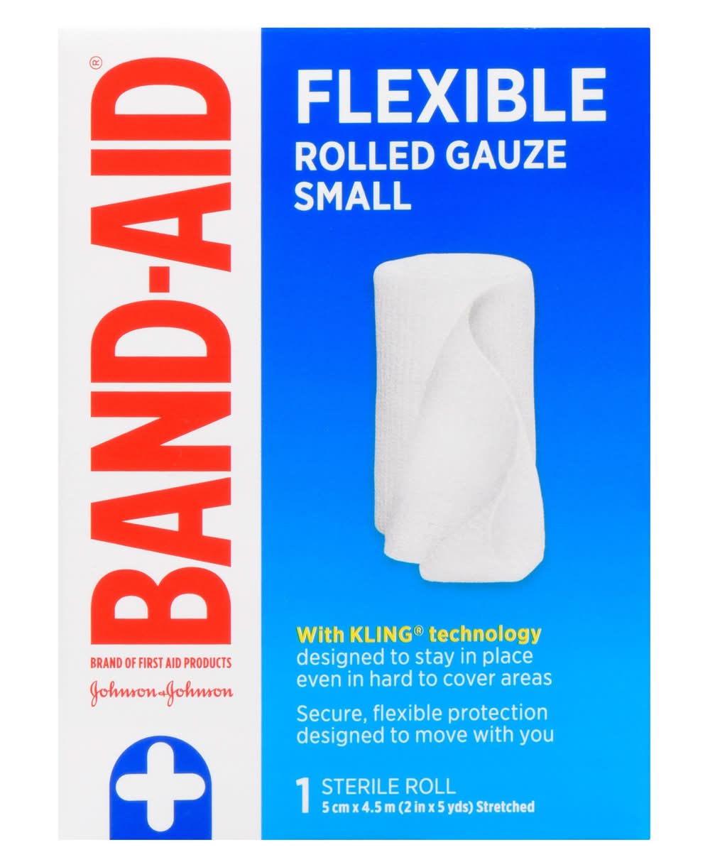 Band-Aid Small Rolled Gauze, 5 cm x 4.5 m