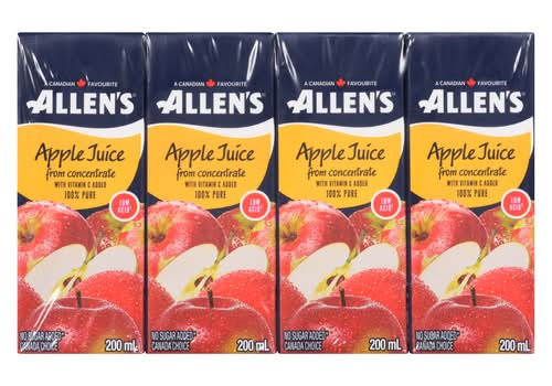 Allen's Low Acid Pure Apple Juice (8 x 200 ml)