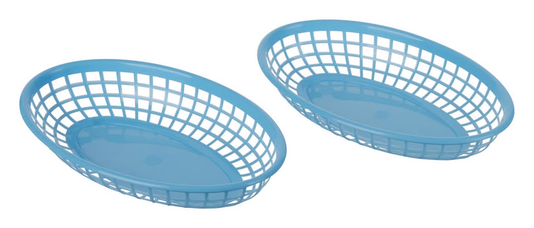 Signature Housewares Summer Burger Baskets, Light Blue (2 ct)