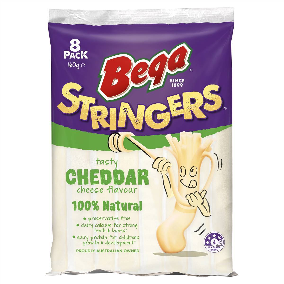 Bega Stringers Cheddar Cheese 8 Pack
