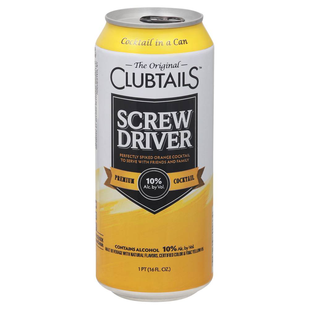 Clubtails Screw Driver Spiked Orange Cocktail (16 fl oz)