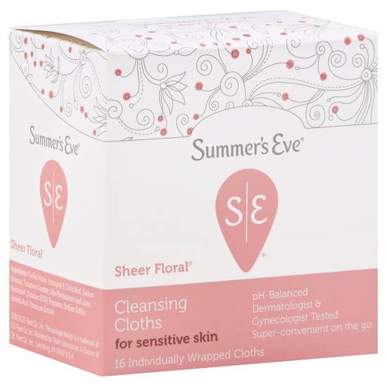 Summer's Eve Sheer Floral Cleansing Cloths (16 ct)