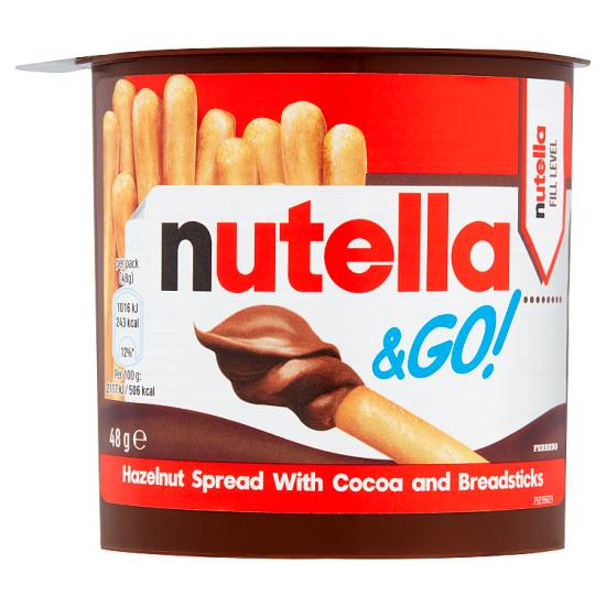 Nutella Go! Hazelnut Spread With Cocoa + Breadsticks (48g)