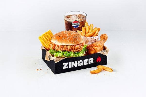 Zinger Box Meal with 1 pc Chicken 🔥