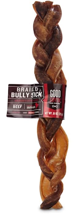 Good Lovin' Braided Bully Stick Dog Chew, 9-inch, Pack of 1