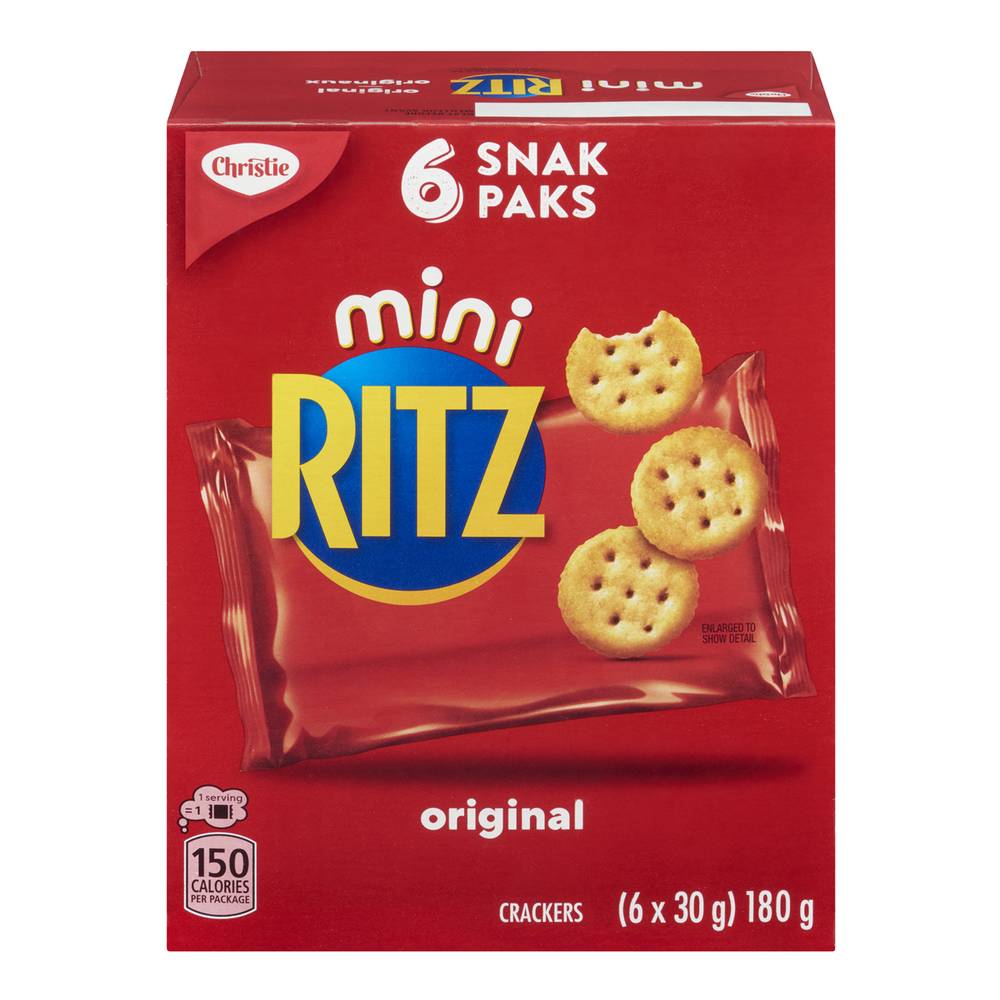 Ritz Original Mini Snack Paks Crackers (6 x 30 g)