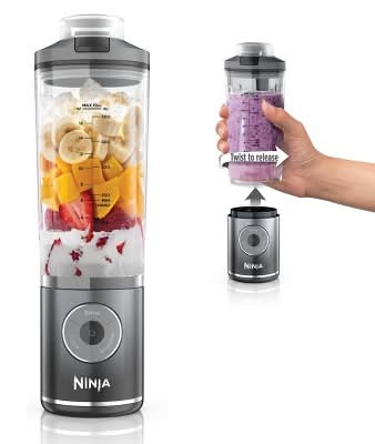 Ninja Blast 22oz Max Portable Blender, Cool Gray