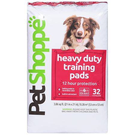 PetShoppe Heavy Duty Training Pads For Dogs and Puppies 21 in x 21 in - 32.0 ea