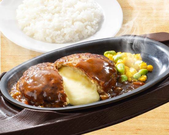 チーズINハンバーグ弁当 Cheese IN Hamburg Steak with Rice