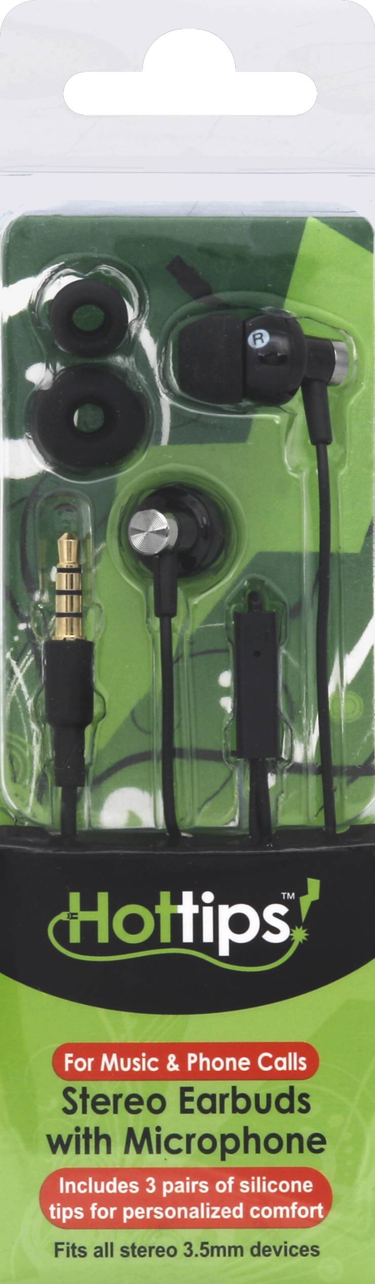 Hottips! Stereo Earbuds With Microphone