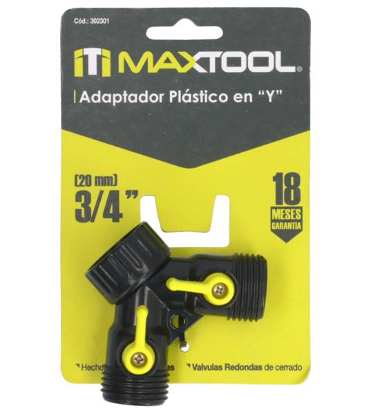 AKSI · Conector y de plástico para manguera, 1/2"