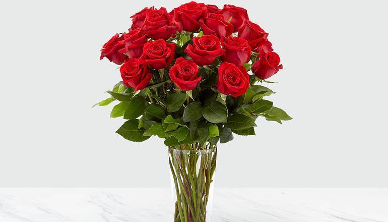 18 Red Roses Vased