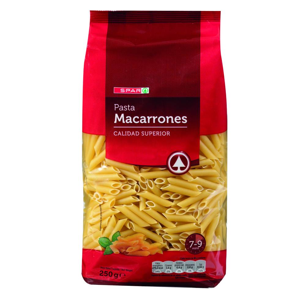 Macarrones Spar Pluma Calidad Superior 250Gr