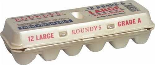 Roundy's Grade a White Eggs, L (12 ct)