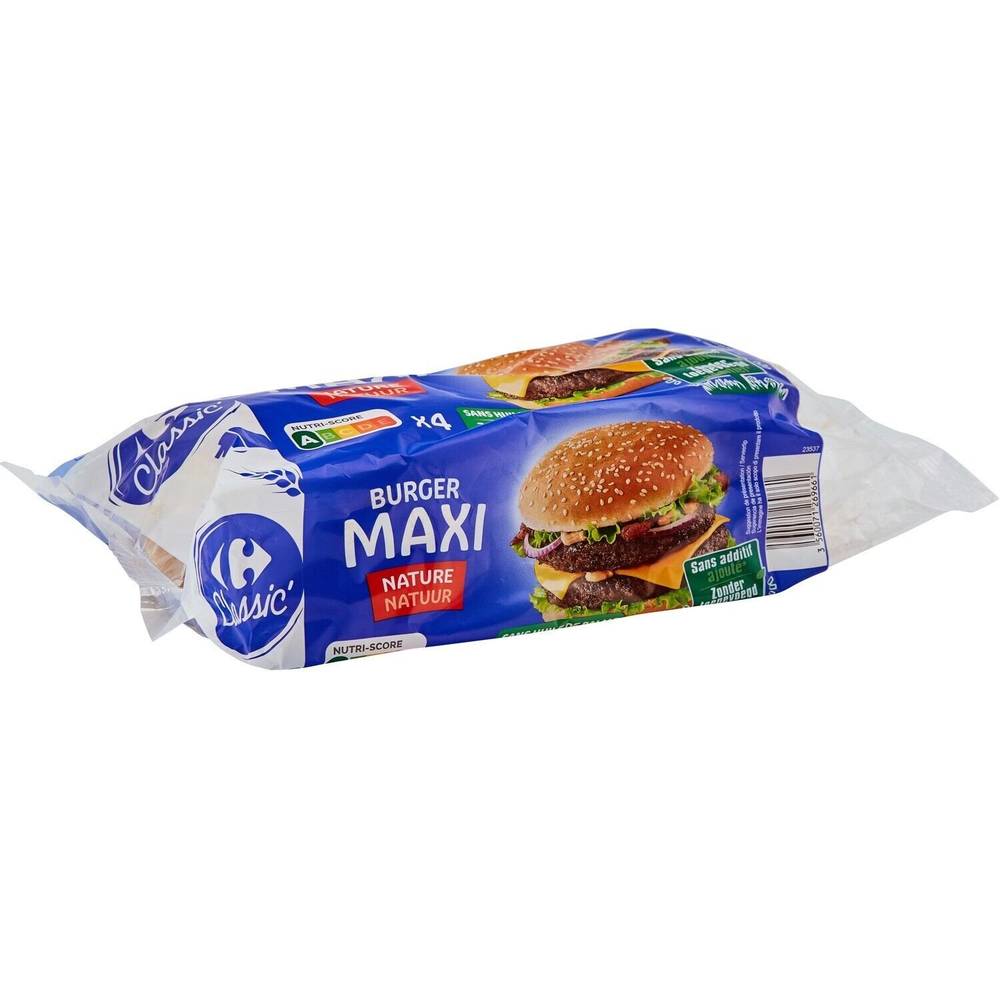 Carrefour - Pains spéciaux pour burger maxi nature