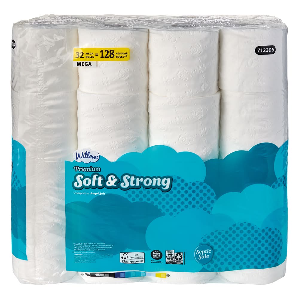 Willow 32 Roll Soft & Strong Bath Tissue - 320 Sheets
